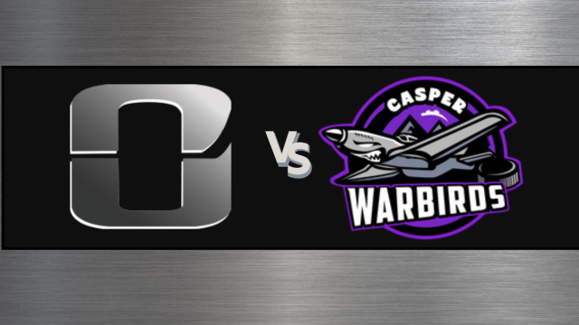 Two esports team logos facing off: OG-like gray square icon vs. purple-and-black &ldquo;Casper Warbirds&rdquo; emblem, set on a metallic panel.