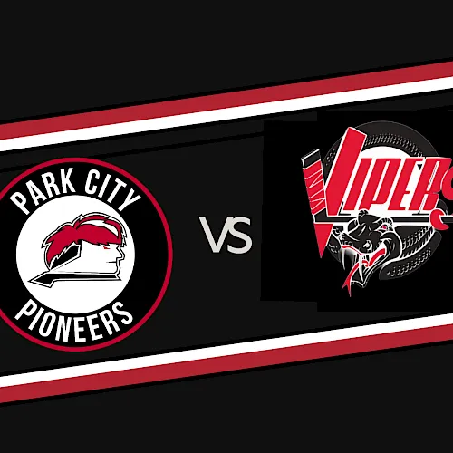 A matchup graphic: Dark City Pioneers vs Vipers, with rival emblems and the word “VS” in the center.